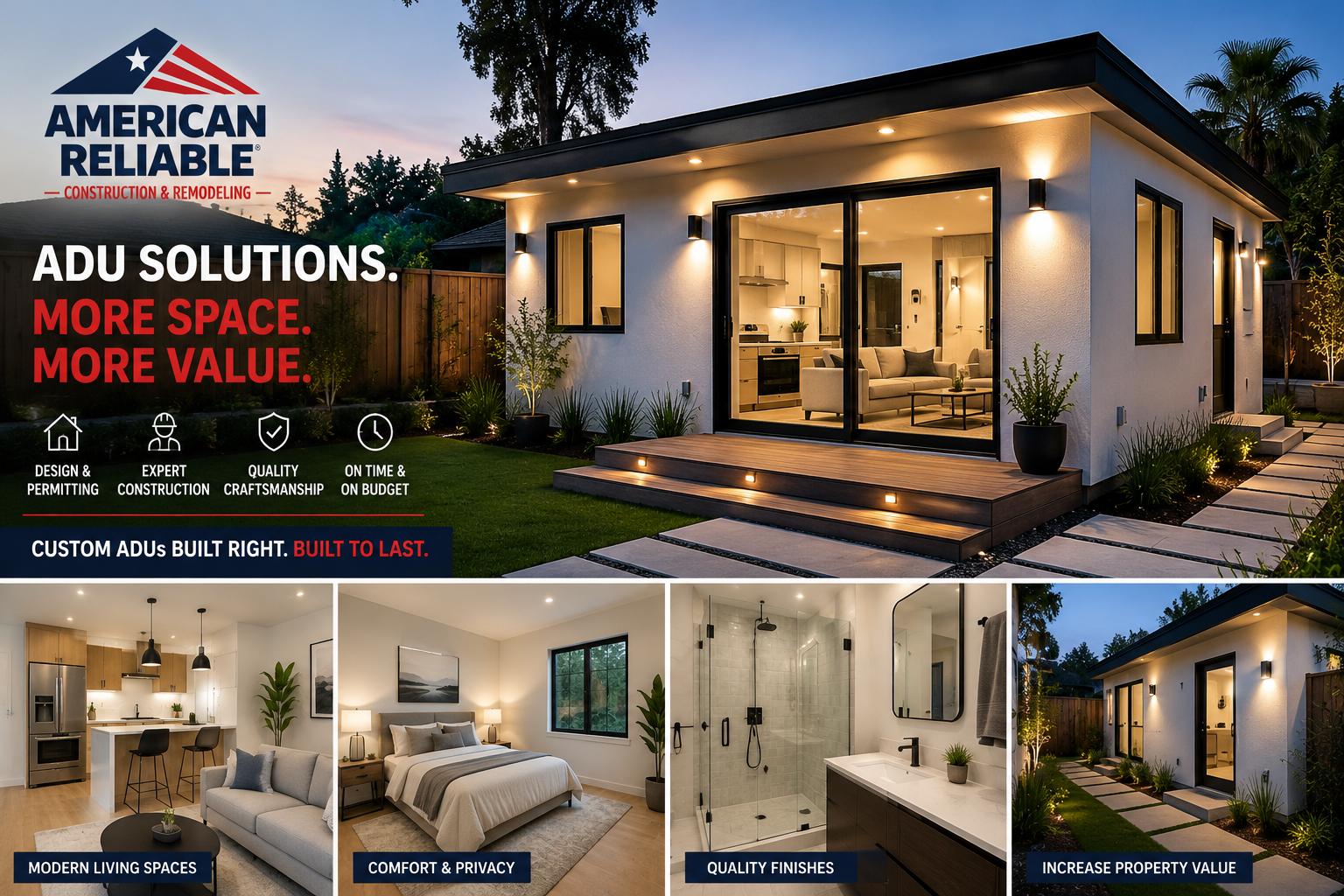 ADU Construction project by American Reliable Construction & Remodeling in the Sherman Oaks area