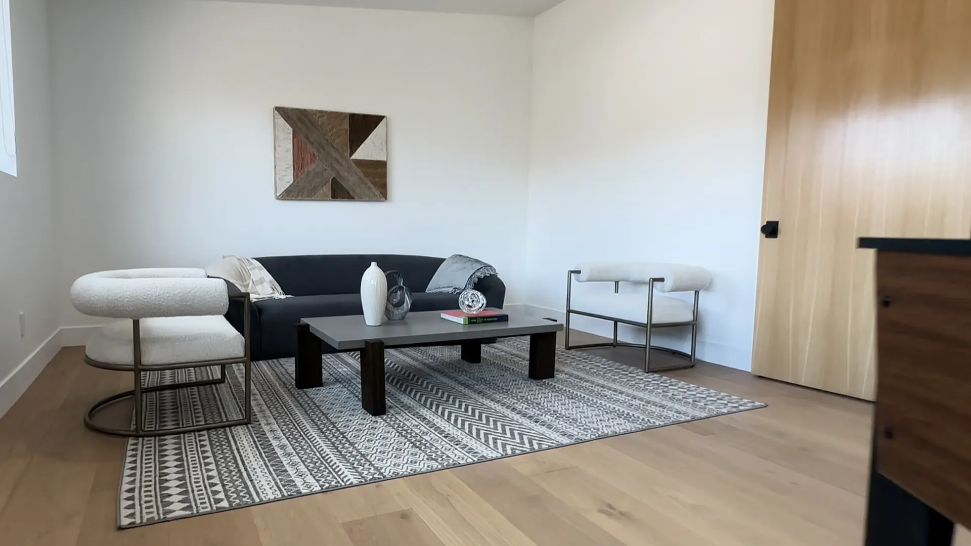 Finished interior illustrating coordinated construction and finish detailing